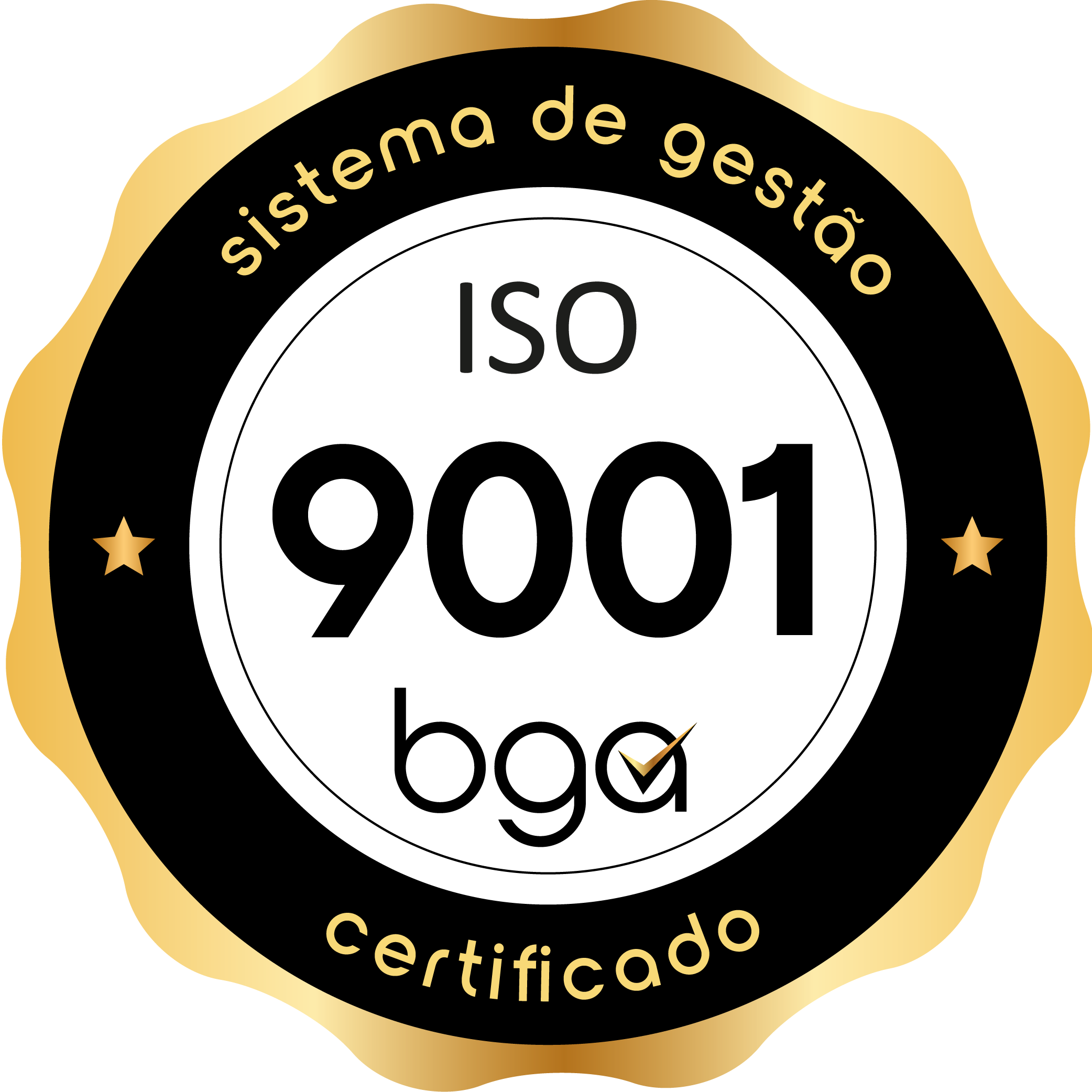 Selo BGA de certificação do sistema de gestão ISO 9001